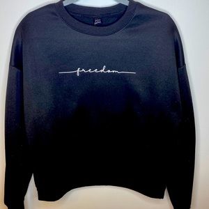 Black freedom crewneck